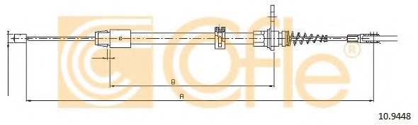 COFLE 10.9448 Cable, parking brake
